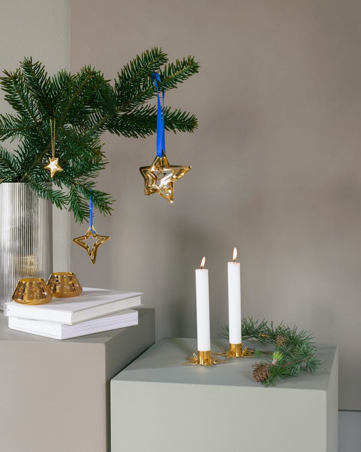 Classic christmas star lysestage Ø9 cm 2-pak
, Guld Georg Jensen