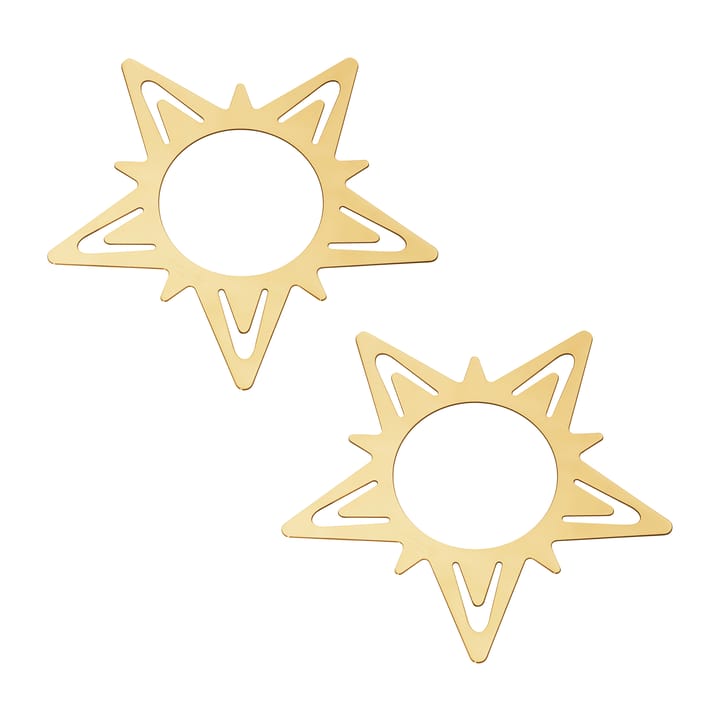 Classic christmas star servietring Ø9 cm 2-pak, Guld Georg Jensen