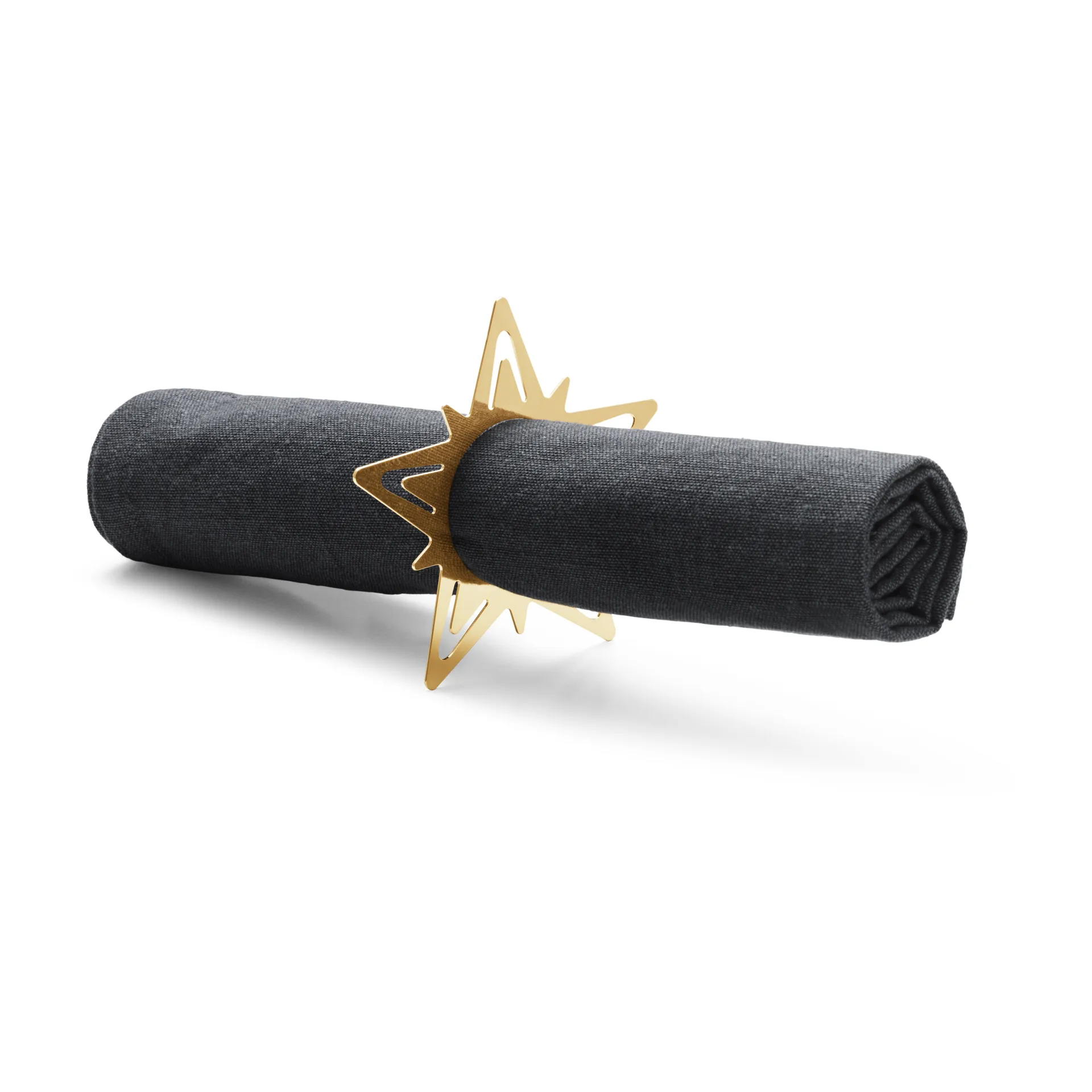 Classic christmas star servietring Ø9 cm 2-pak, Guld Georg Jensen