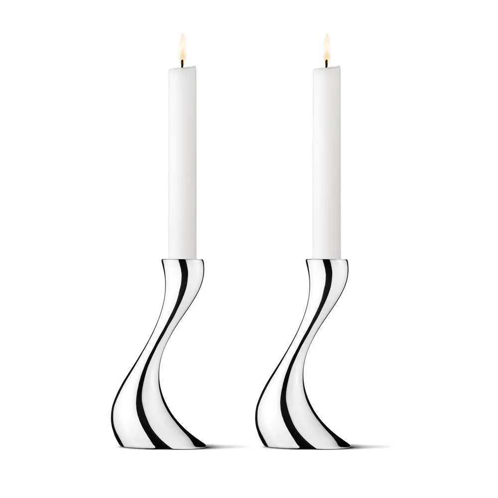 Georg Jensen Cobra lysestage, 2 stk. lille, 16 cm