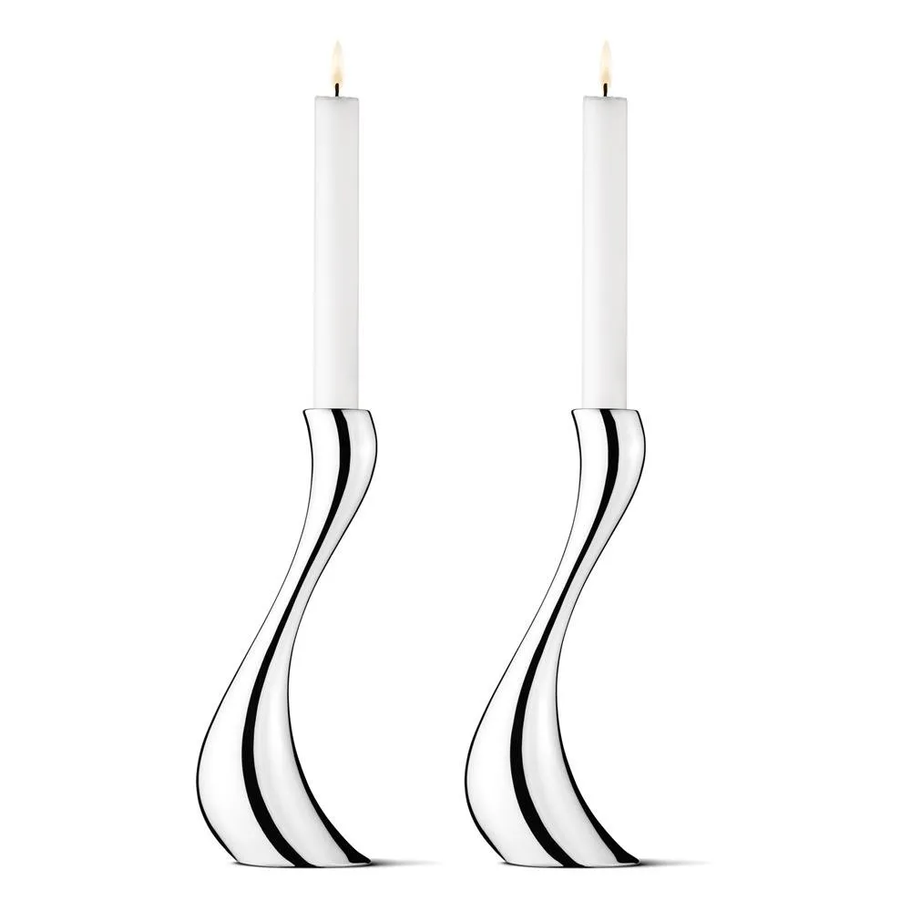 Georg Jensen Cobra lysestage, 2 stk. stor, 24 cm