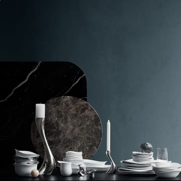 Cobra varmelysestage 2-pakke - rustfrit stål - Georg Jensen