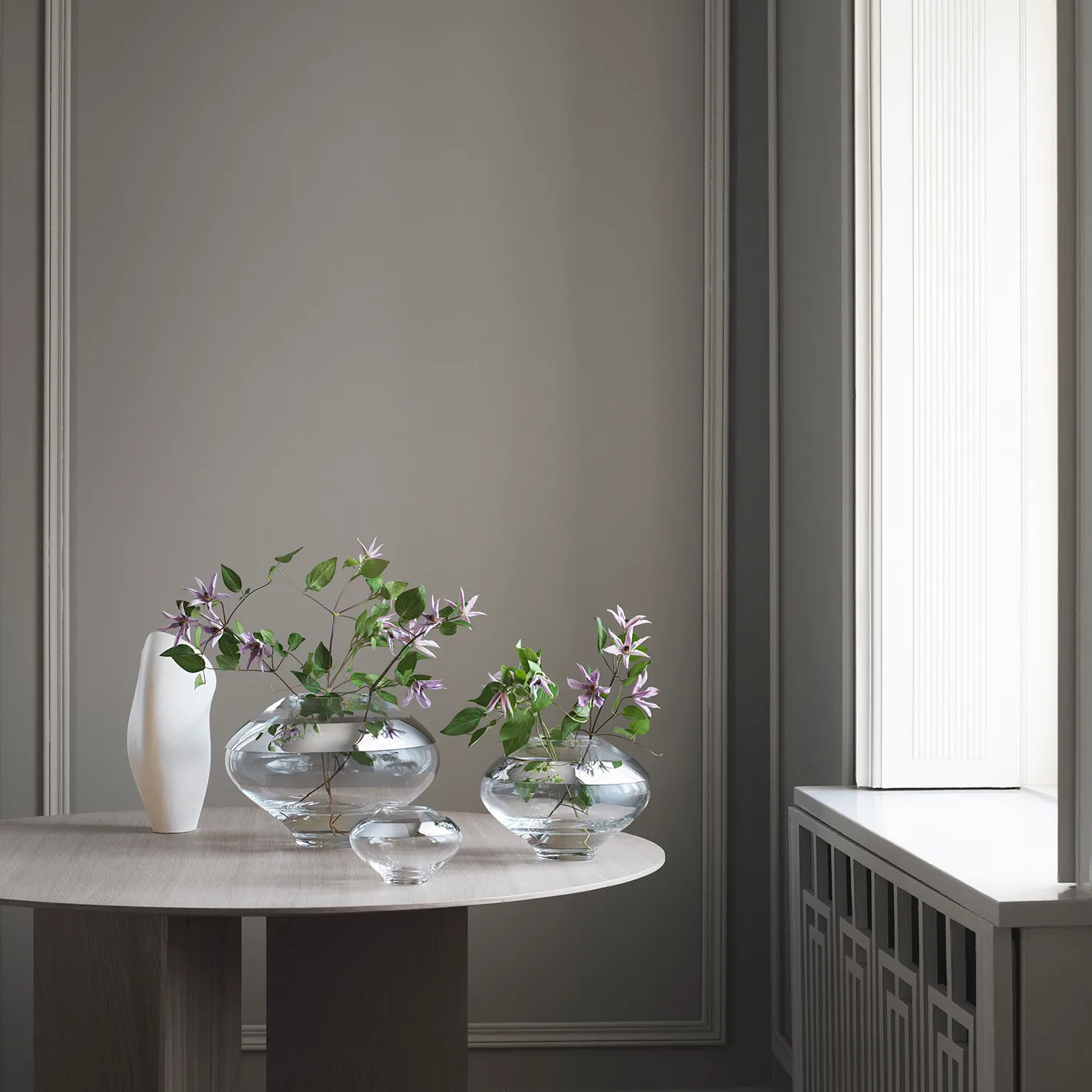 Duo rund vase, Lille Georg Jensen