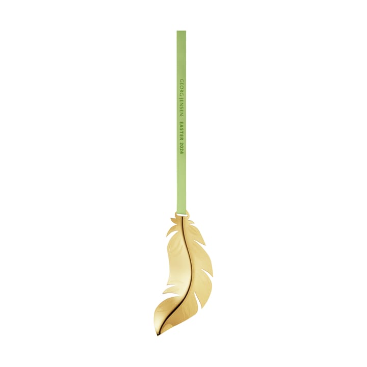 Georg Jensen påskefjer ornament 2024, 18 K Guldbelagt Georg Jensen