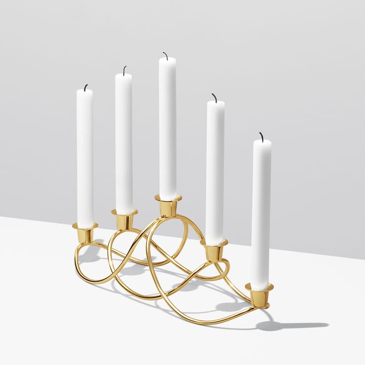 Harmony lysestage, forgyldt Georg Jensen