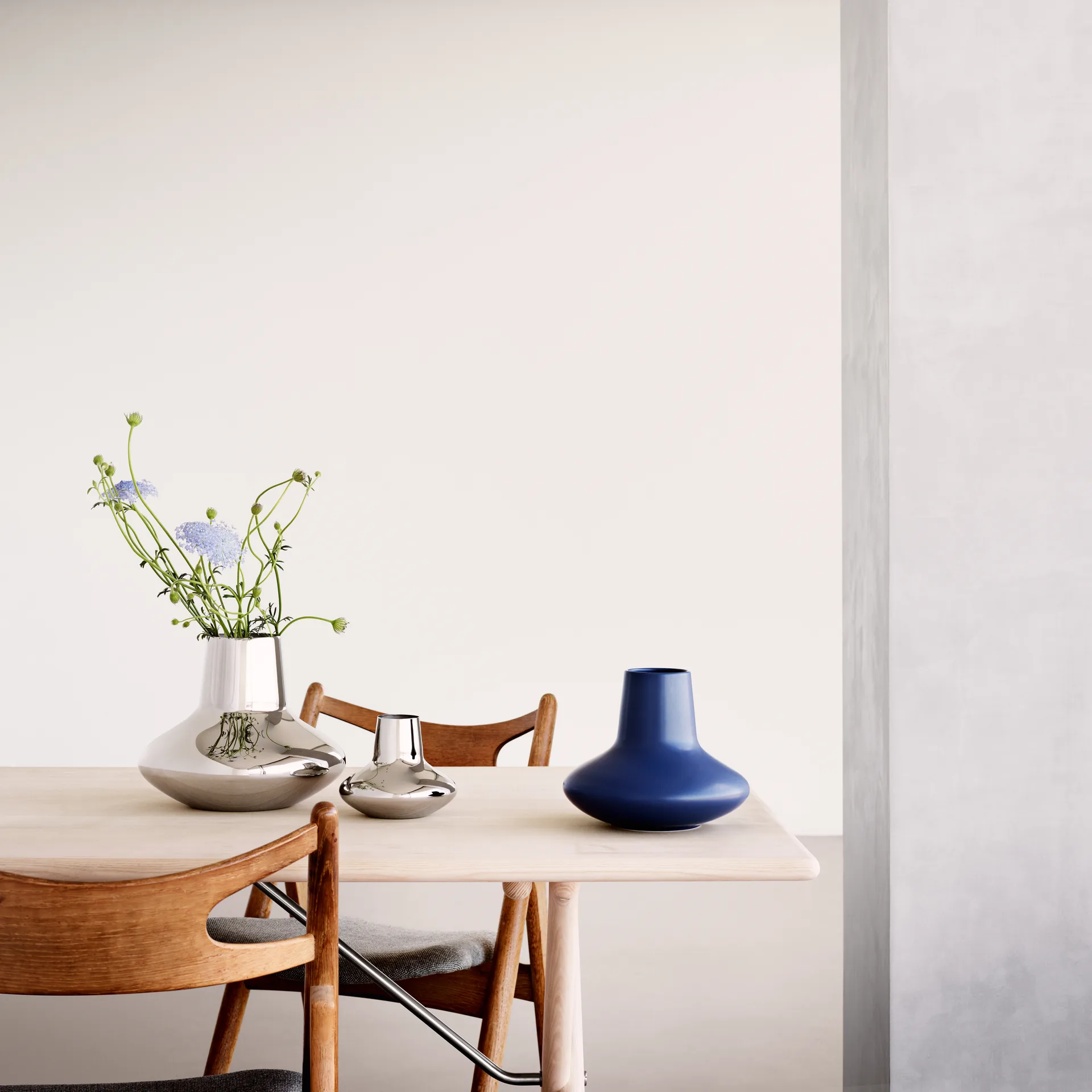 Henning Koppel vase rustfrit stål, Stor, 22,2 cm Georg Jensen