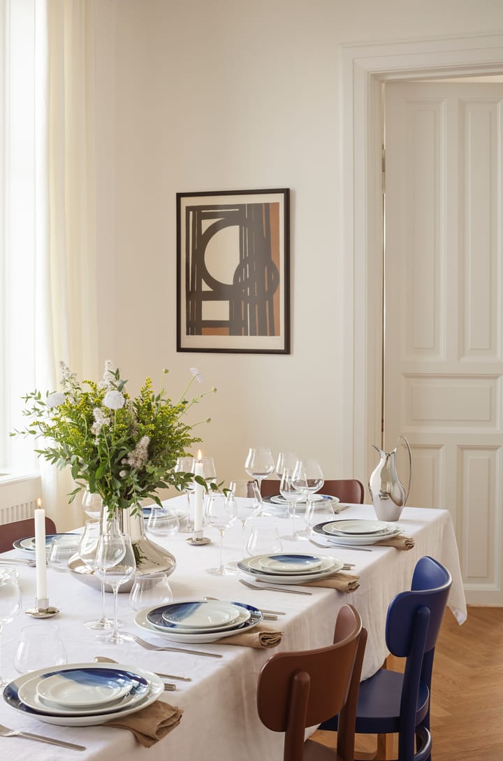 Koppel frokosttallerken dekor Ø22 cm, Hvid-blå Georg Jensen