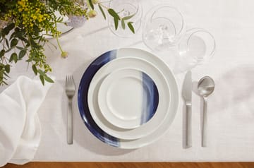 Koppel frokosttallerken dekor Ø22 cm - Hvid-blå - Georg Jensen