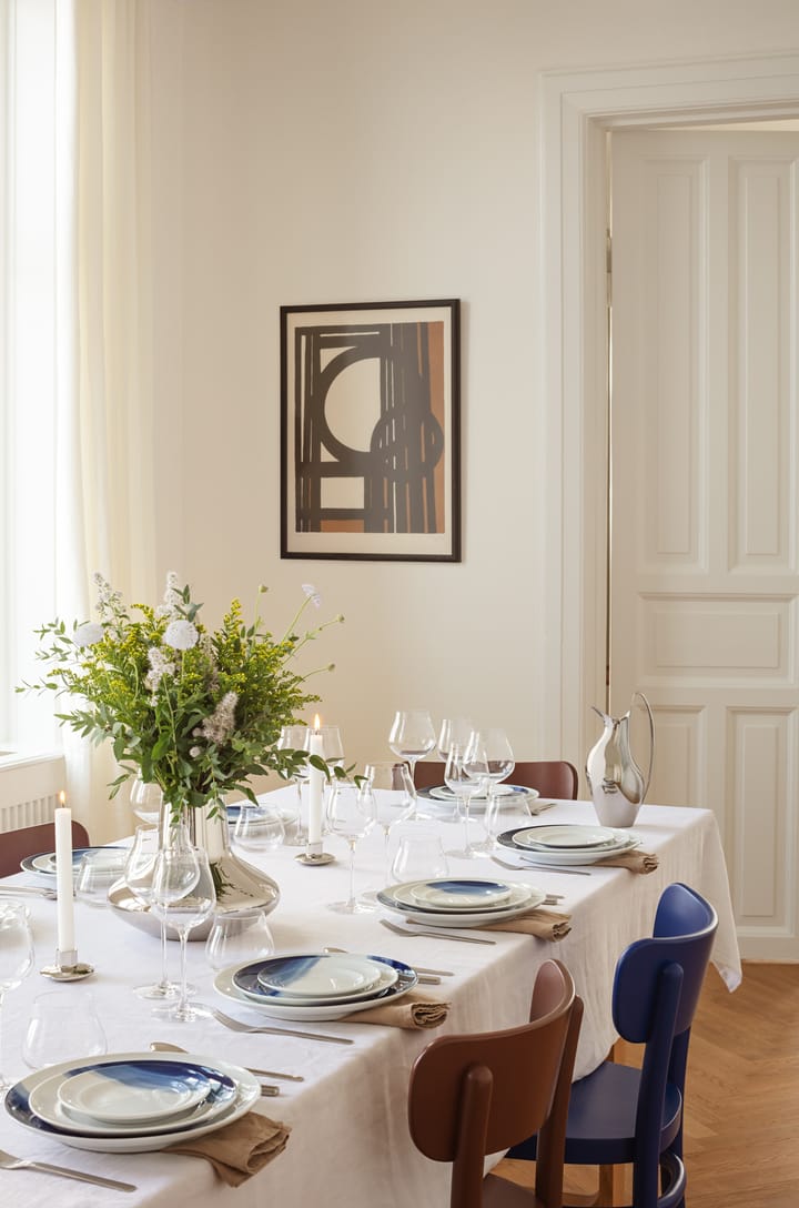Koppel middagstallerken dekor Ø27 cm, Hvid-blå Georg Jensen