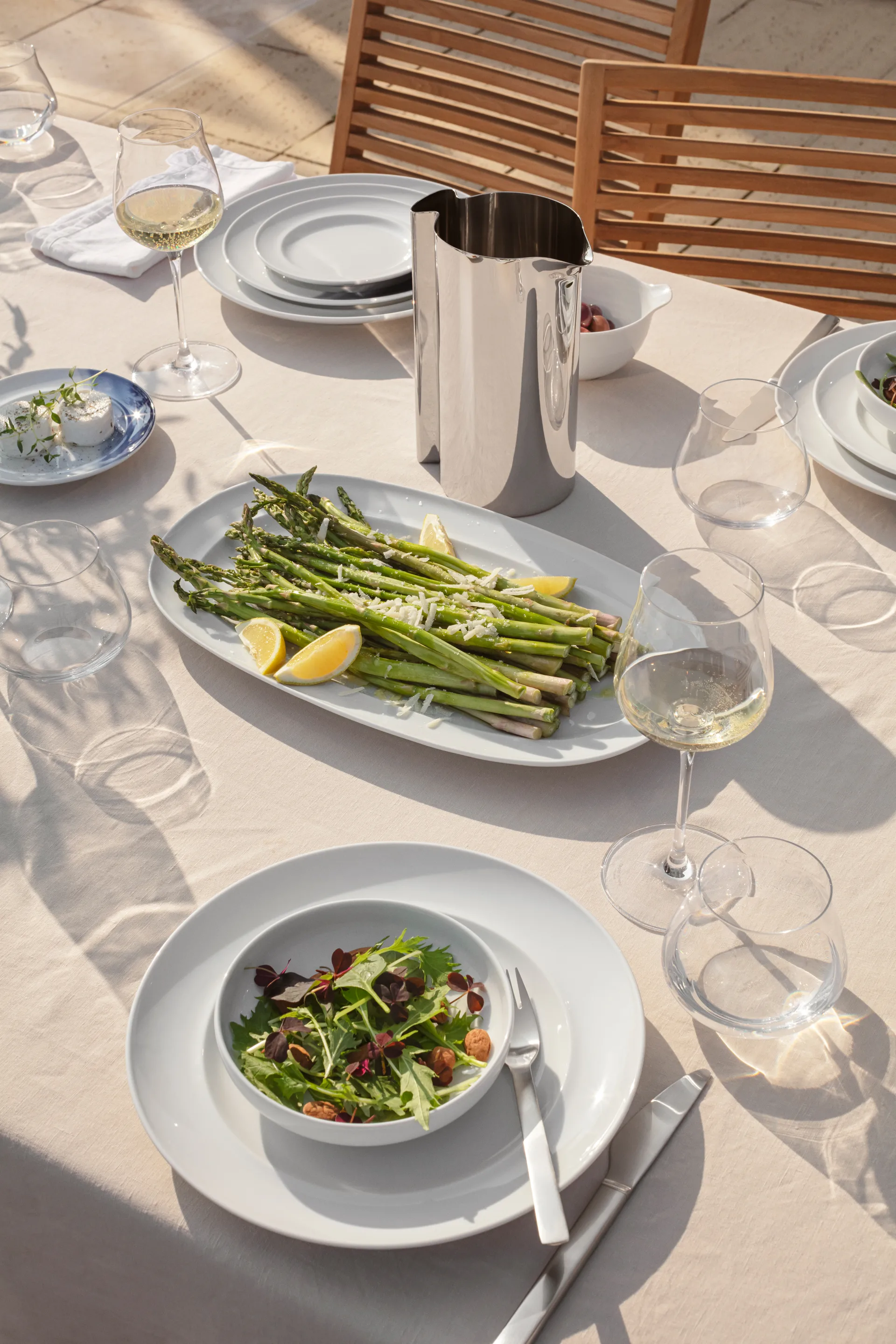 Koppel serveringsfad oval 23 cm, Hvid Georg Jensen