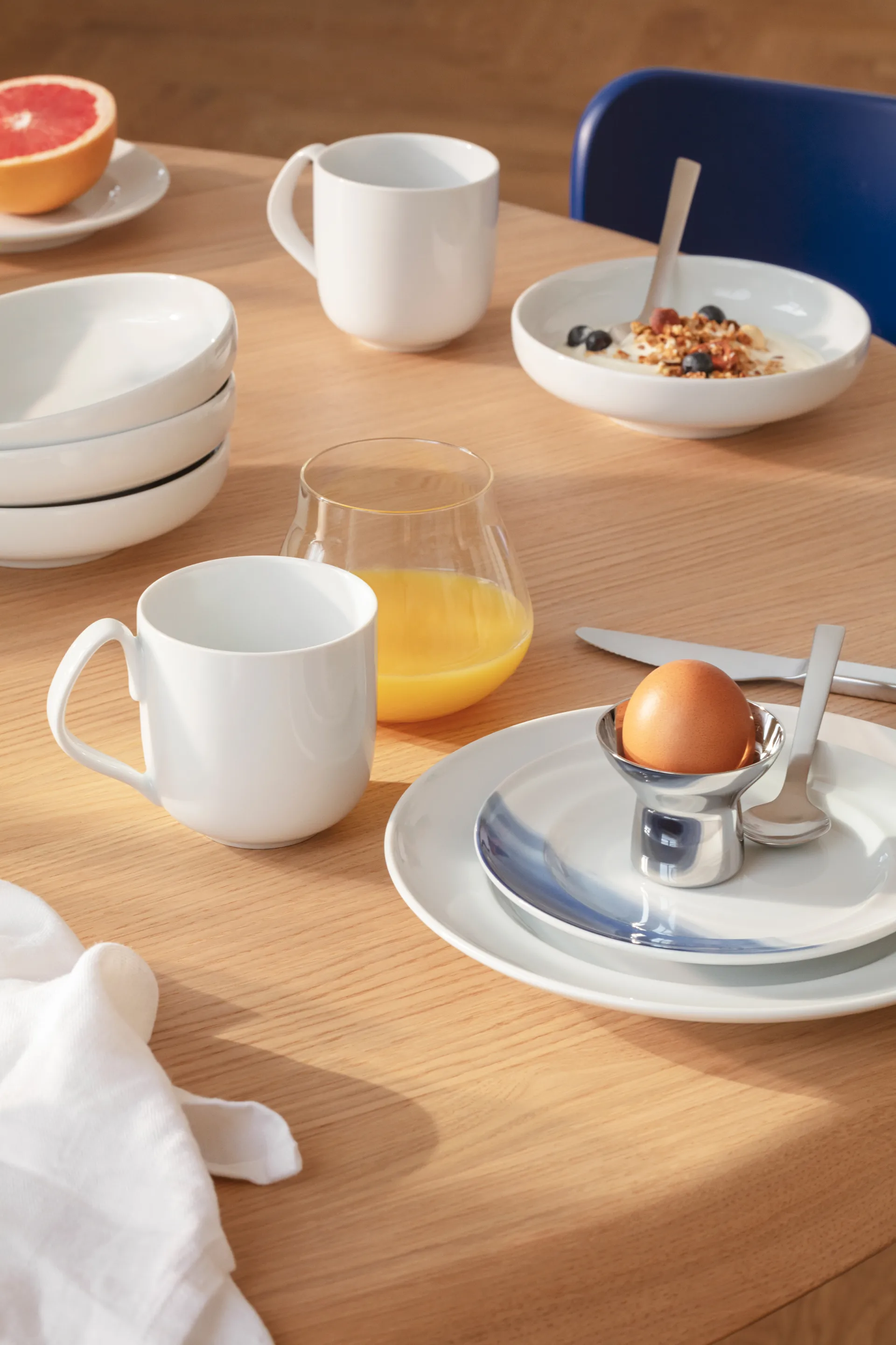 Koppel sidetallerken Ø16 cm, Hvid Georg Jensen