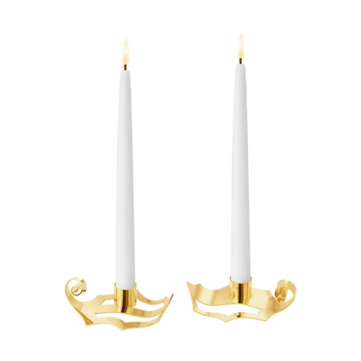 lysestager for 2026 - Guld, 2 dele - Georg Jensen