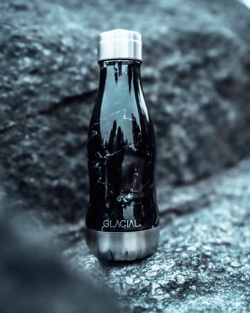 Glacial vandflaske 280 ml - Black marble - Glacial
