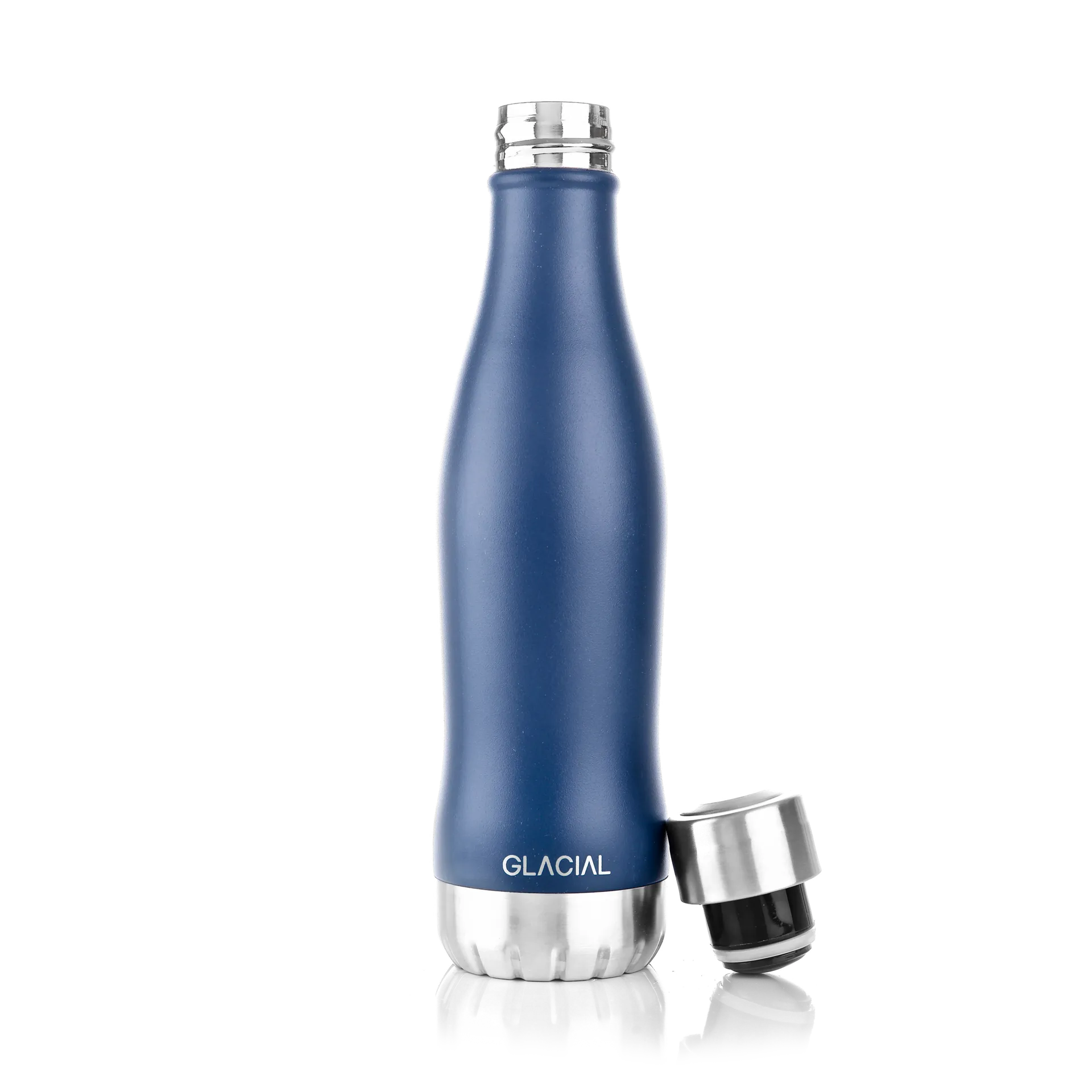 Glacial vandflaske 400 ml, Matte navy Glacial