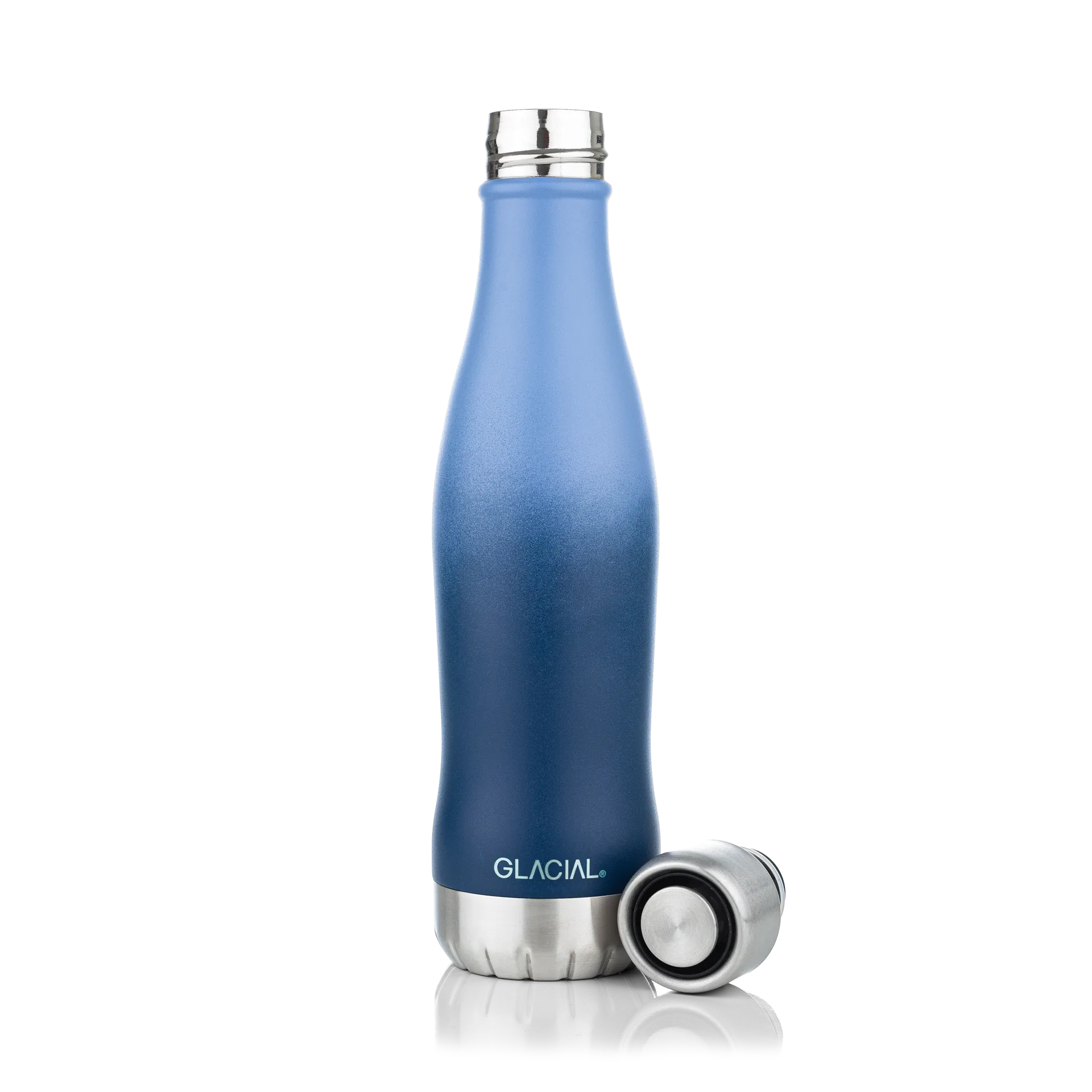 Glacial vandflaske active 400 ml, Blue fade Glacial