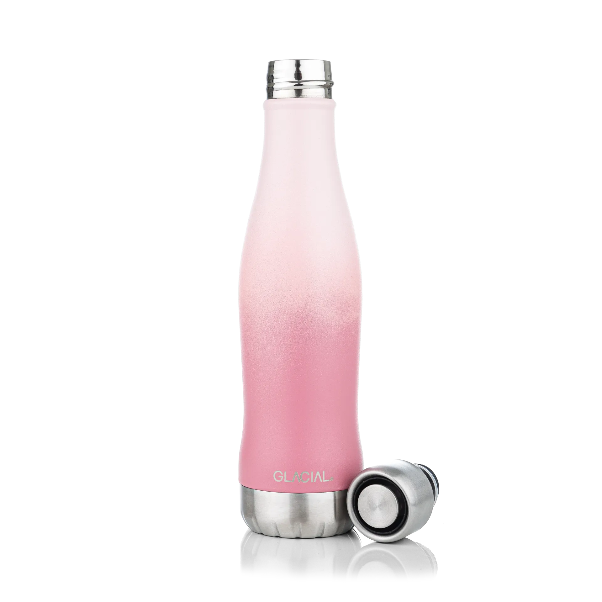Glacial vandflaske active 400 ml, Pink fade Glacial