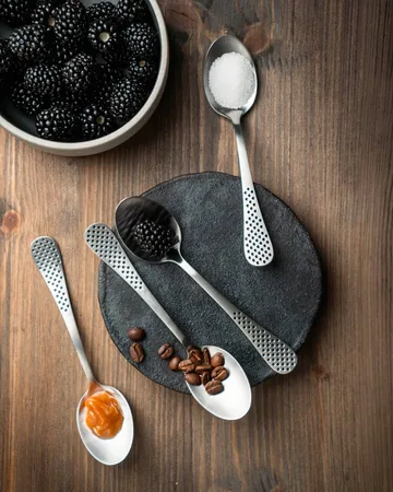 Classic dessertske - Rustfrit stål, 15 cm, 4-pak - Global