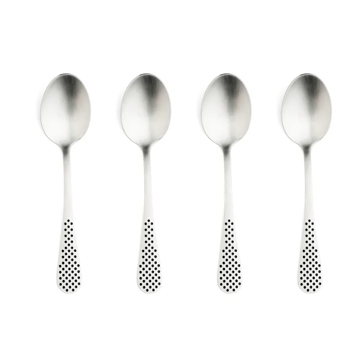Classic kaffeskætteppe - Rustfrit stål, 12,5 cm, 4-pak - Global