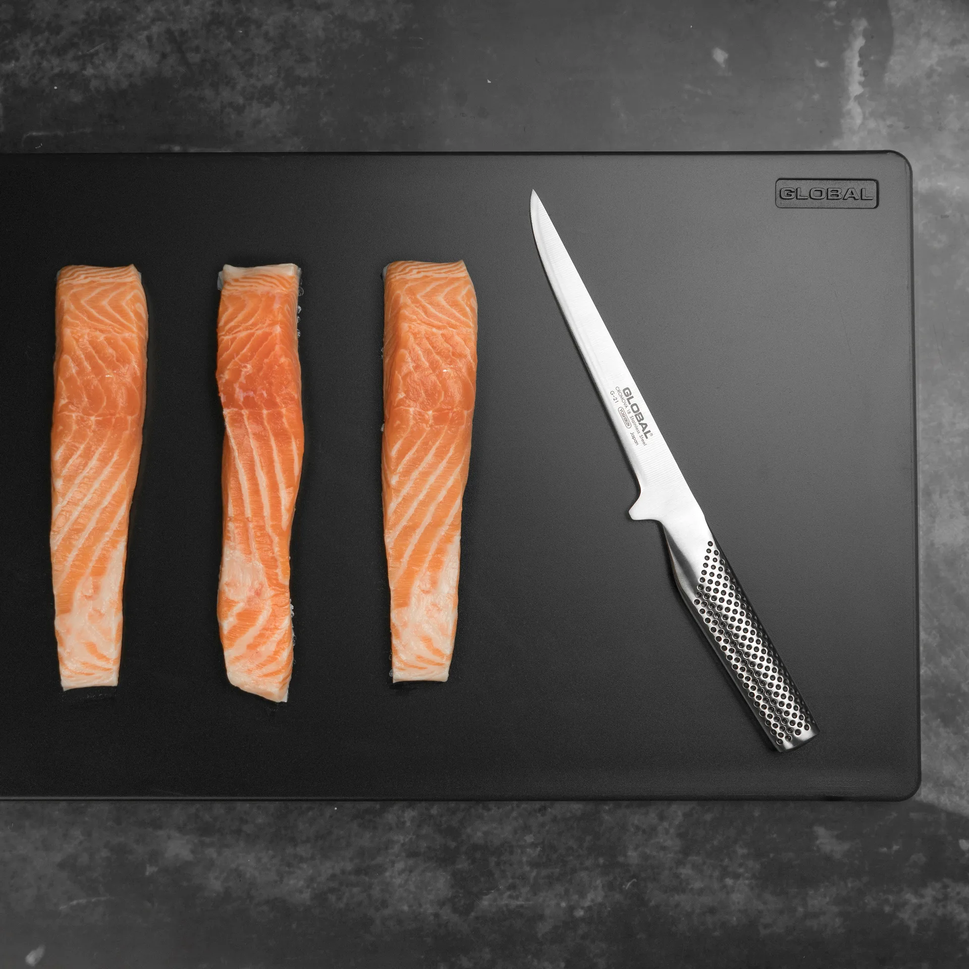 Global G-1010 skærebræt 30,5x53 cm, Sort Global