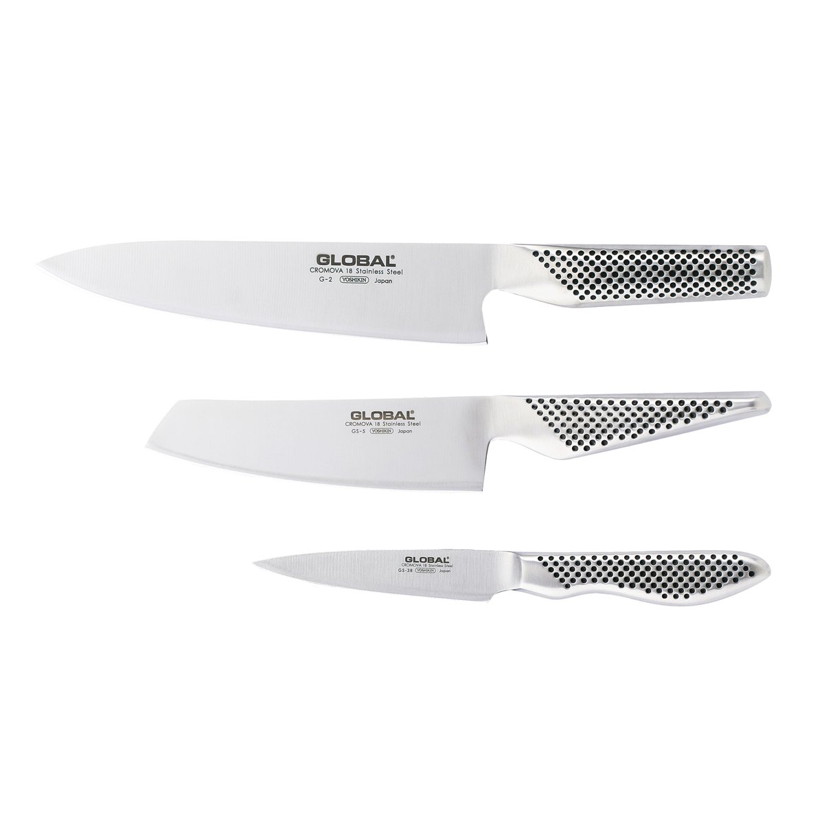 Global Global G-2538R knivsæt, 3 knive Rustfrit stål (4943691253804)