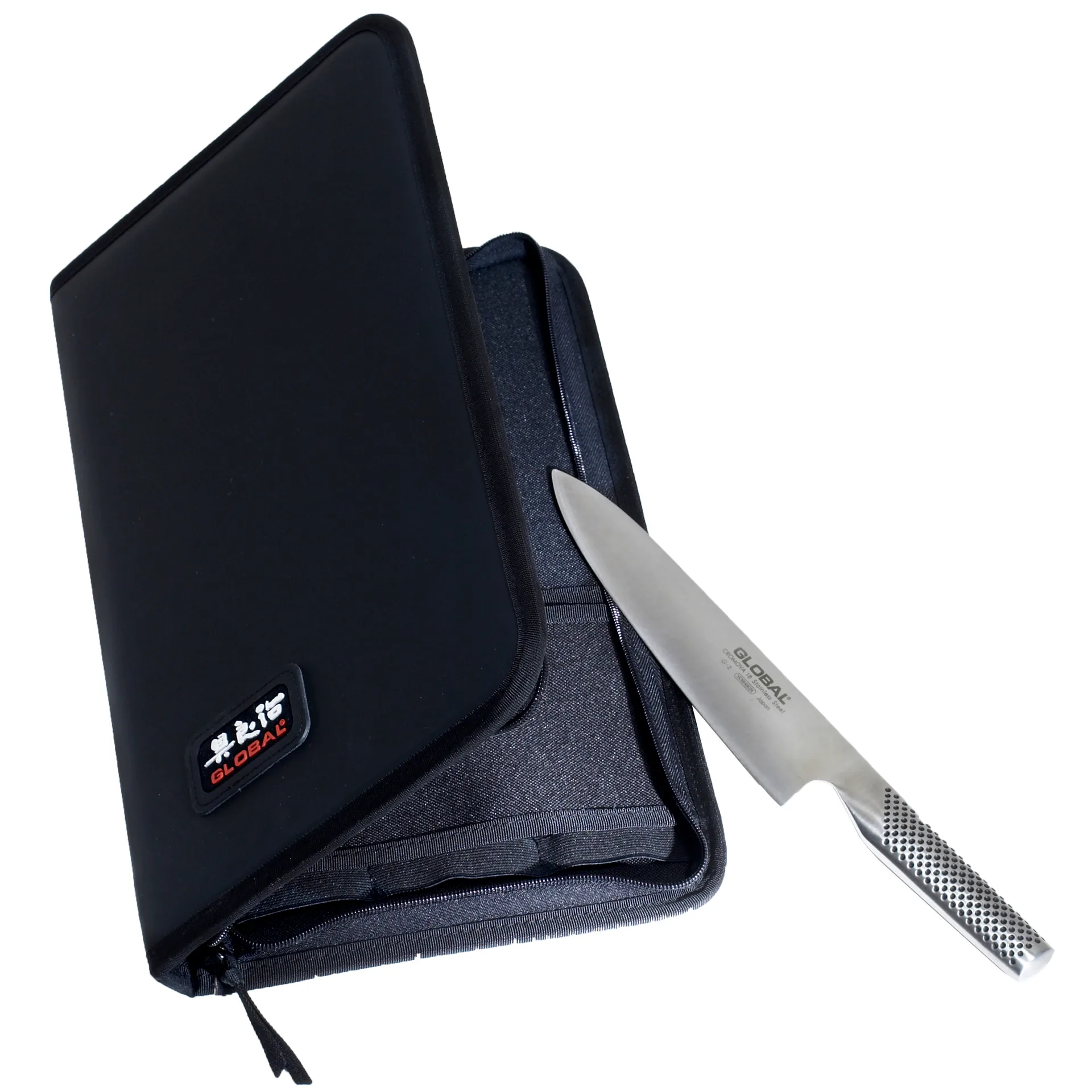Global G-666/07 knivetui med lynlås, 7 lommer Global