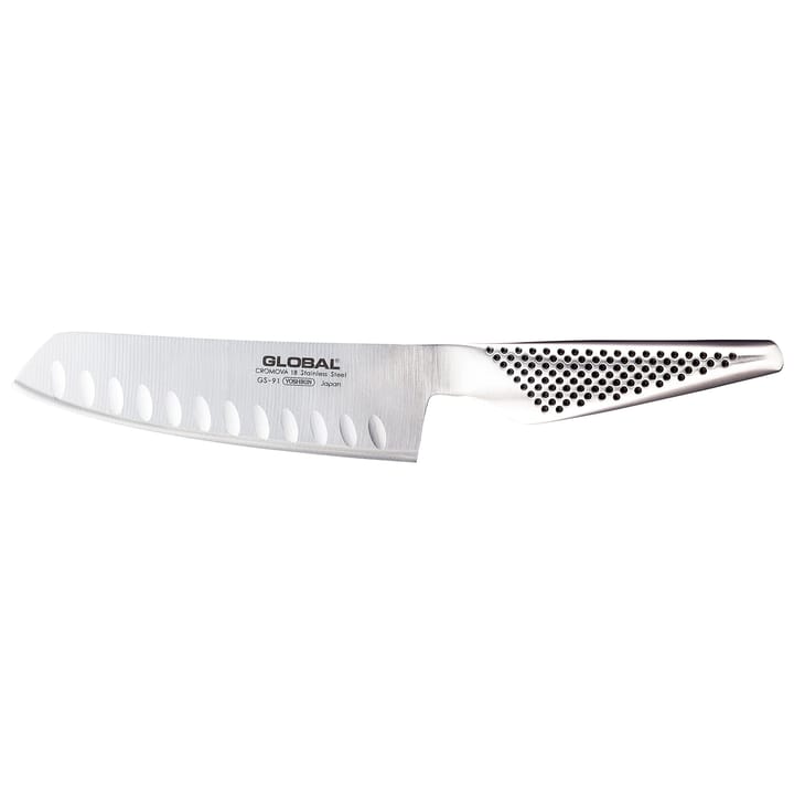 Global GS-91 grøntsagskniv olivenslebet 14 cm - Rustfrit stål - Global