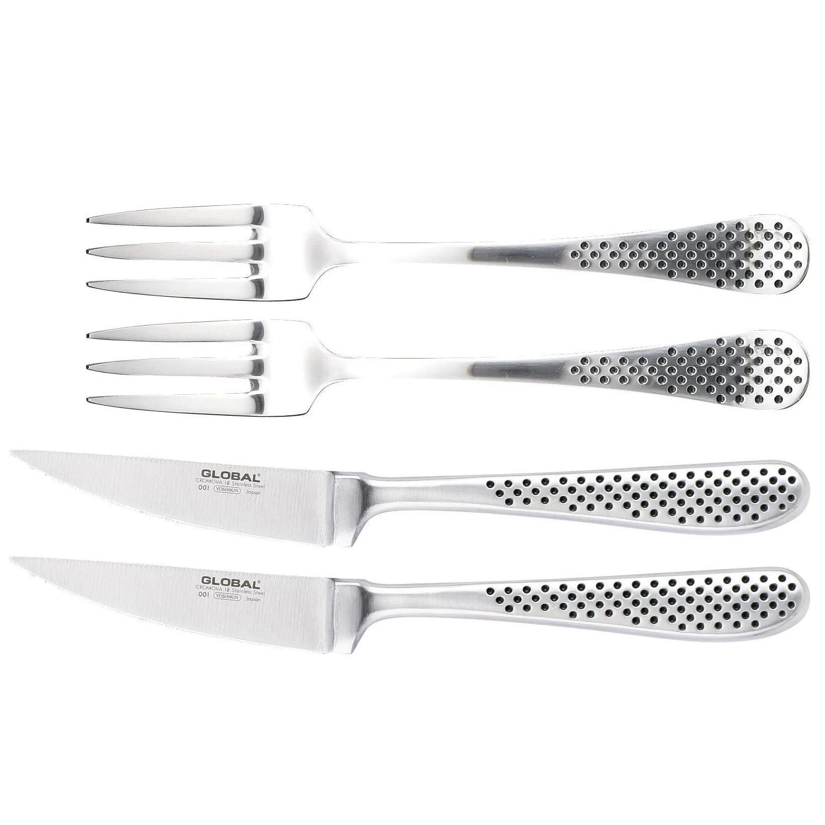 Global GT-102 bestiksæt 4 dele, Rustfrit stål Global