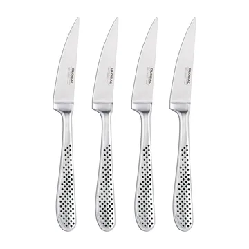 Global GTF-4001 steakkniv smedet 4-pak - Rustfrit stål - Global