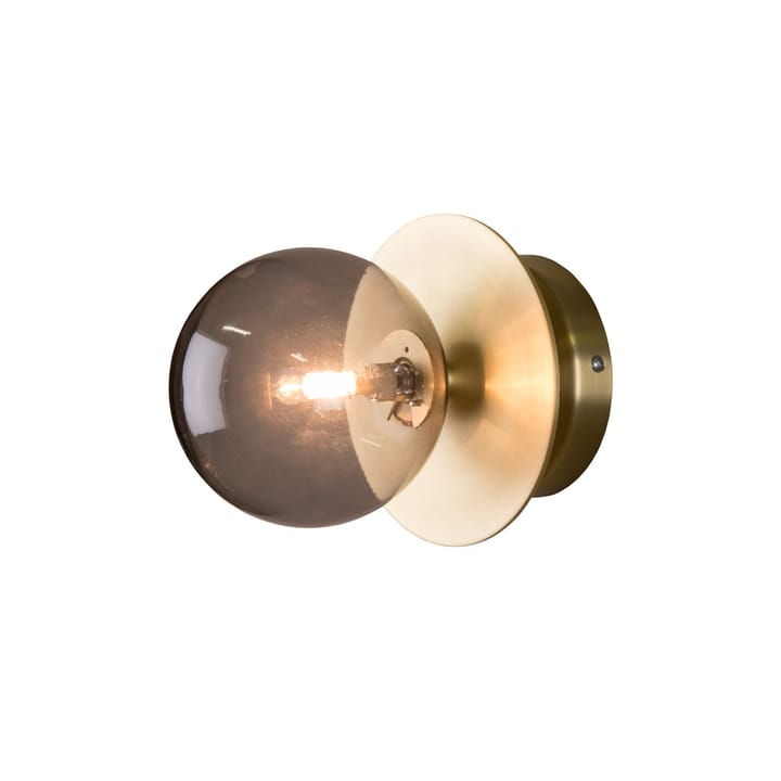 Art Deco IP44 væglampe - røg/børstet messing - Globen Lighting