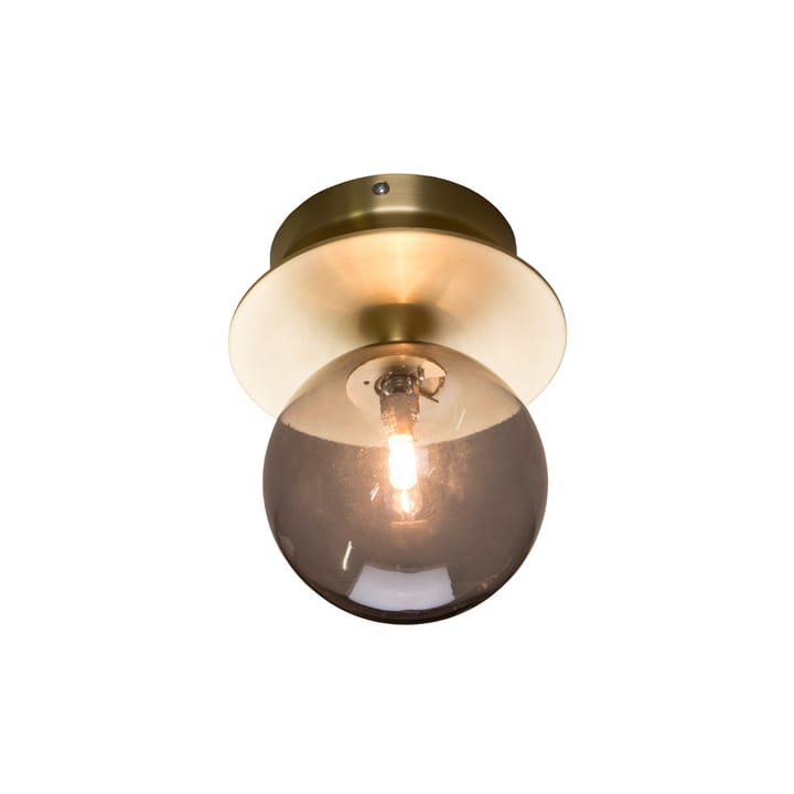 Art Deco IP44 væglampe - røg/børstet messing - Globen Lighting
