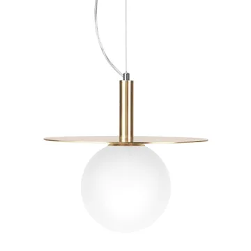 Art Deco loftslampe - Messing/Opalglas - Globen Lighting