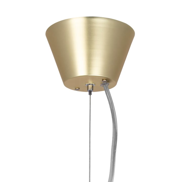 Art Deco loftslampe, Messing/Opalglas Globen Lighting