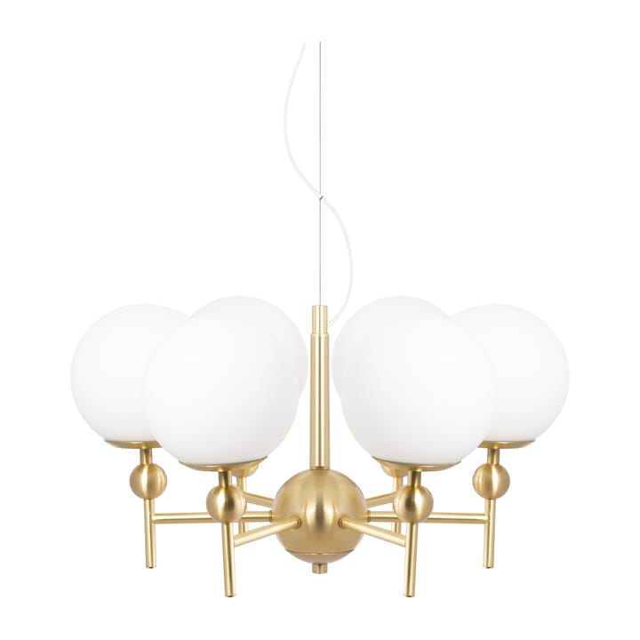 Astrid pendel Ø50 cm - Børstet messing/Hvid - Globen Lighting