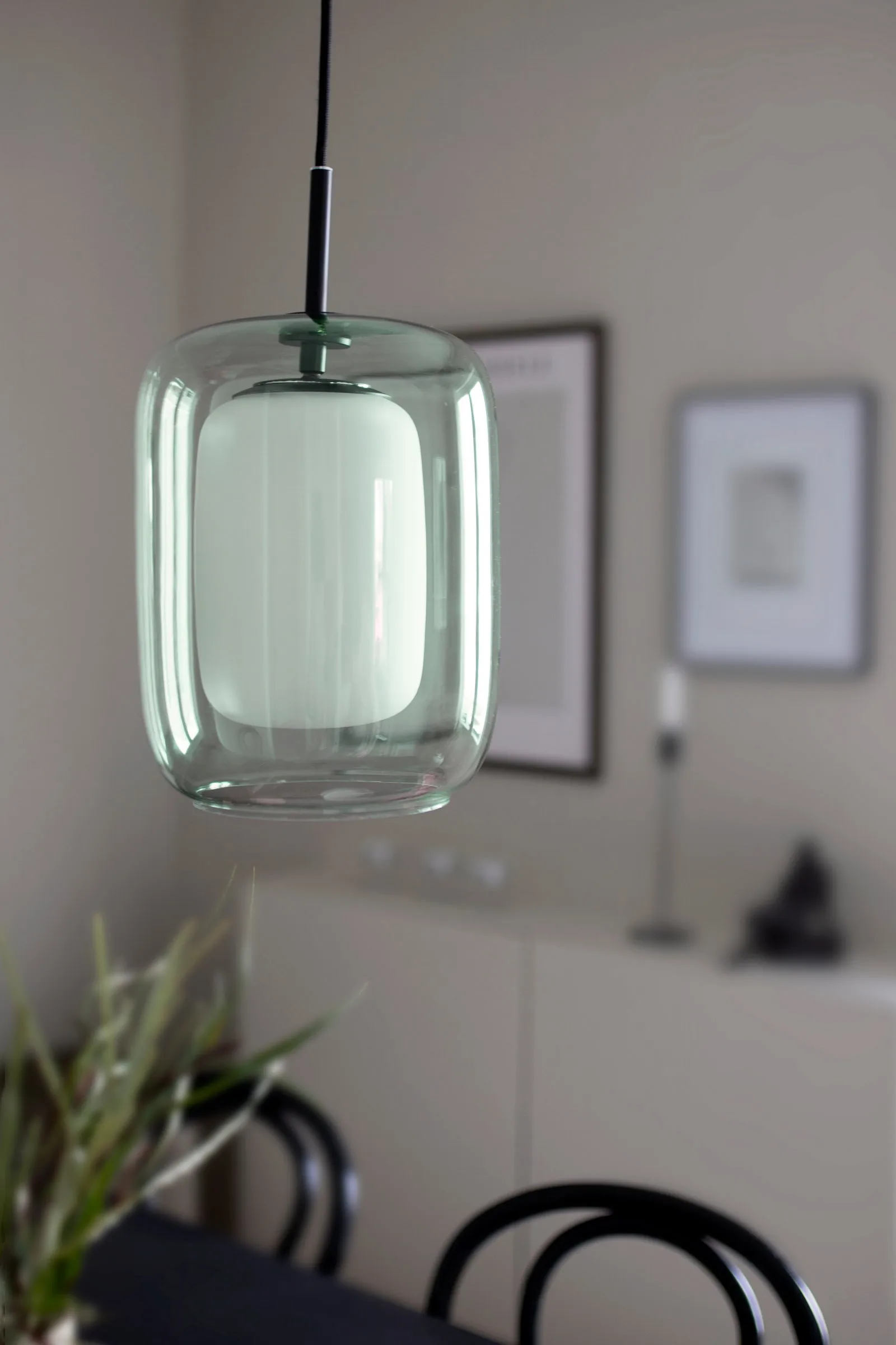 Cuboza pendel Ø20 cm, Grøn/Hvid Globen Lighting