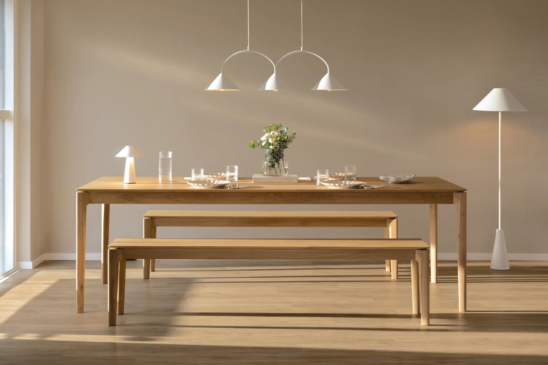 Curve pendel 3, Hvid Globen Lighting