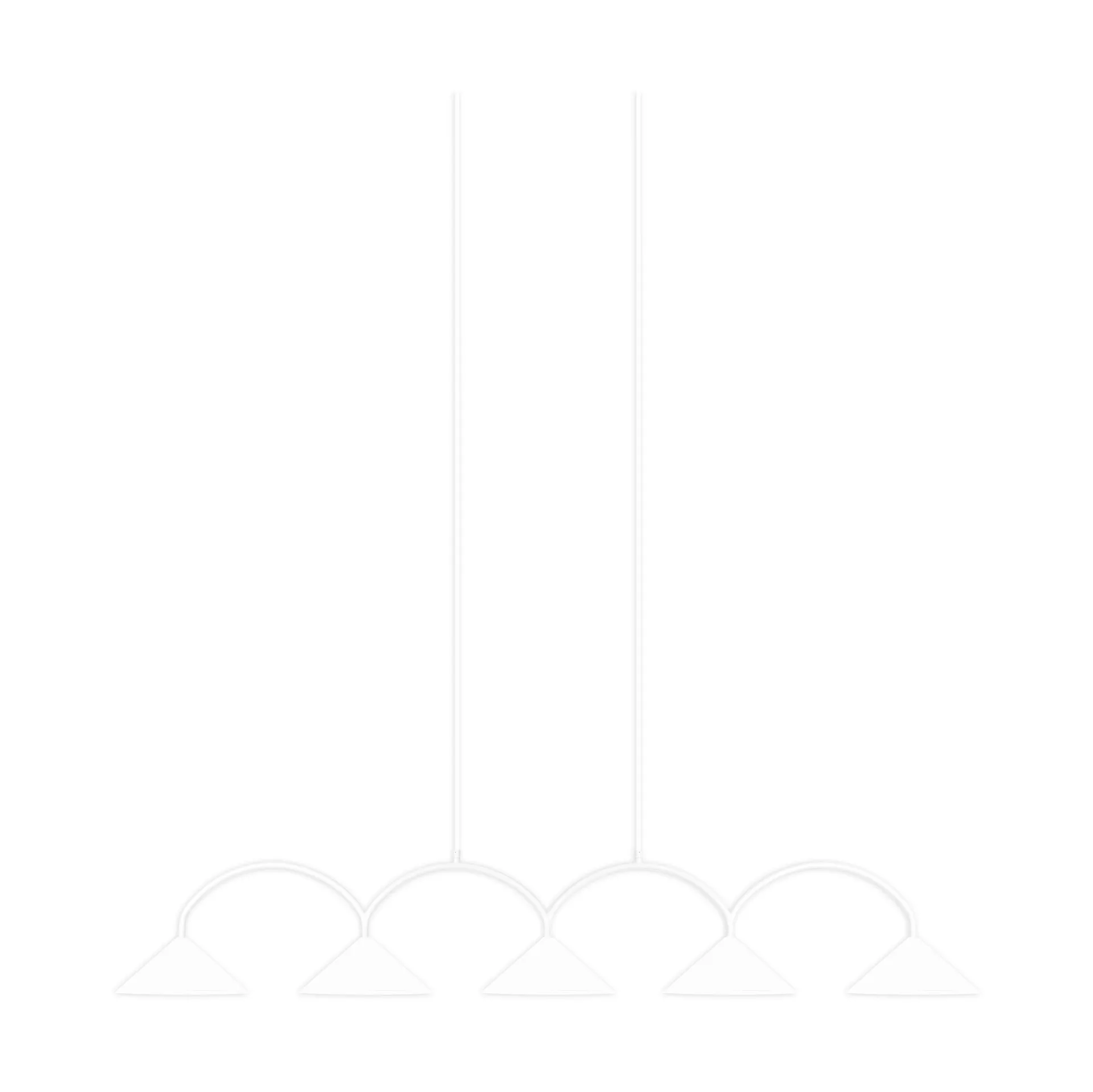 Curve pendel 5, Hvid Globen Lighting