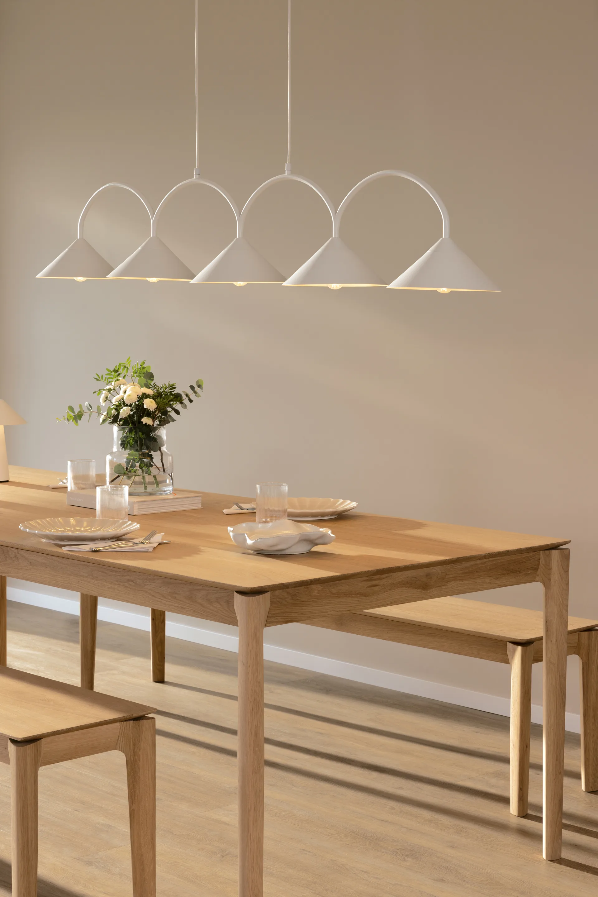 Curve pendel 5, Hvid Globen Lighting