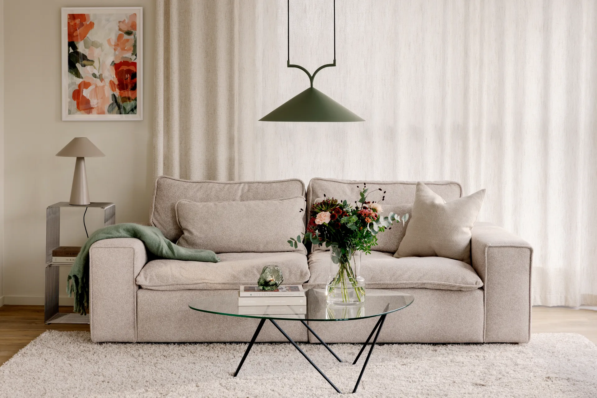 Curve pendel 50, Grøn Globen Lighting