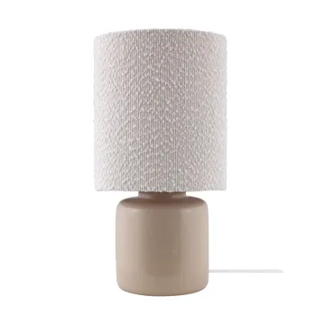 Florian bordlampe - Hvid bouclé/beige, Ø20x39 cm - Globen Lighting