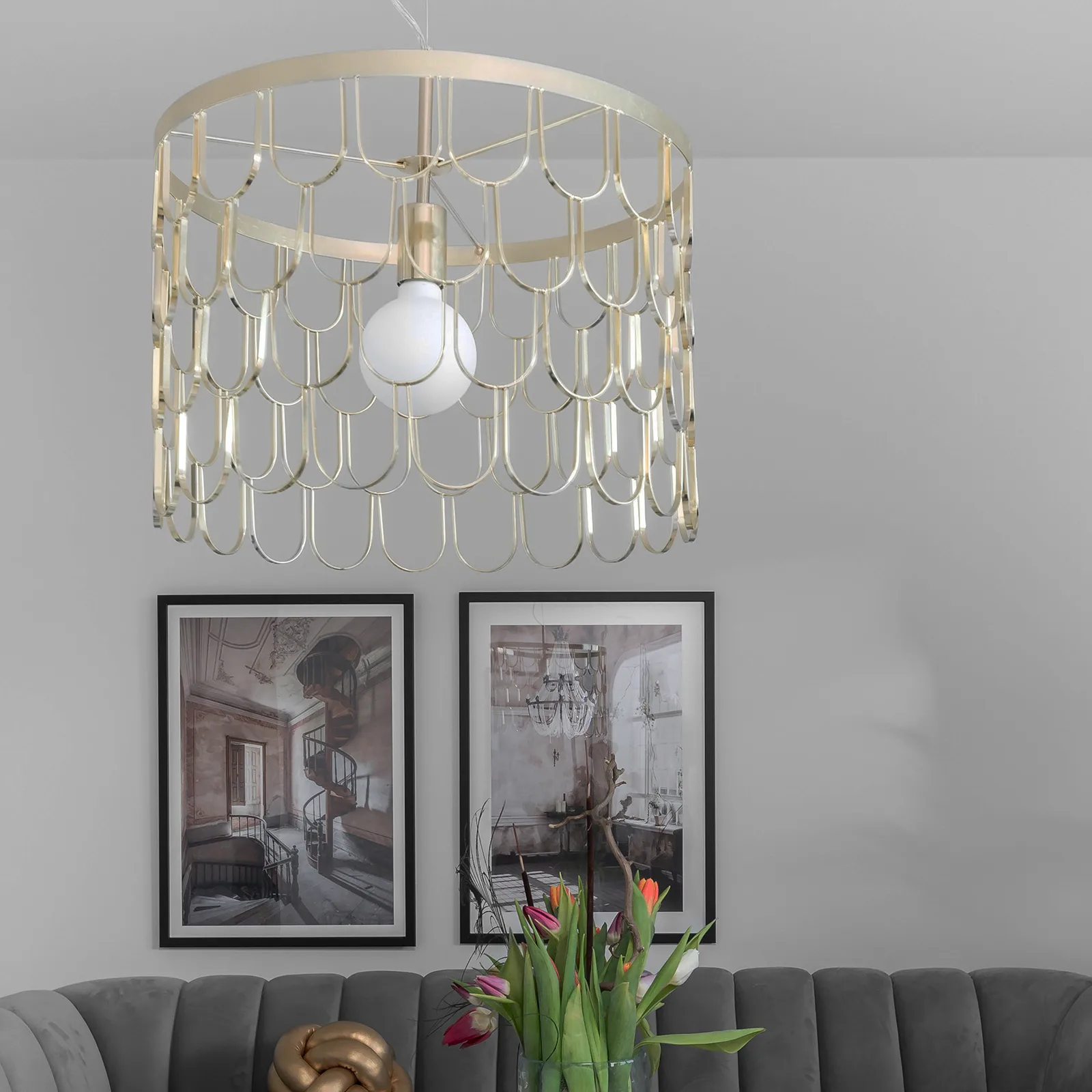 Gatsby loftslampe, messing Globen Lighting