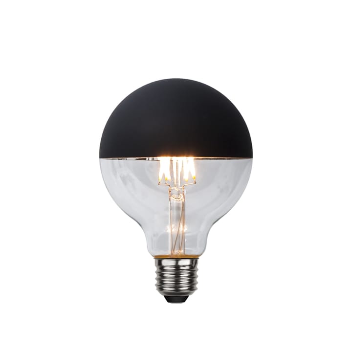Glob LED lyskilde - klar, topspejlglas sort, E27, 2,8W E27, 4W - Globen Lighting