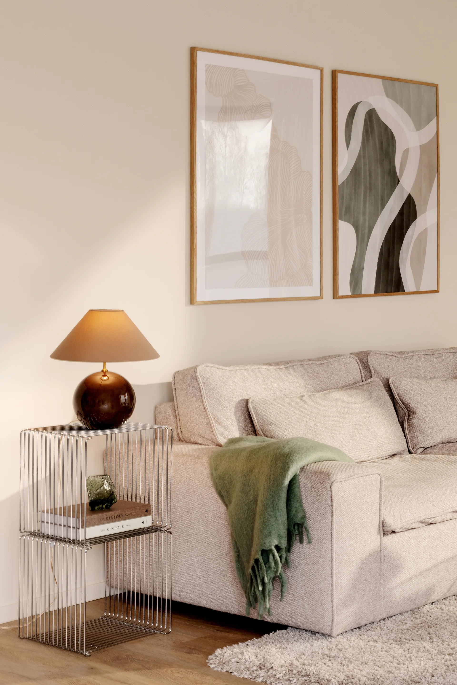 Iris 35 bordlampe 39 cm, Mocha Globen Lighting