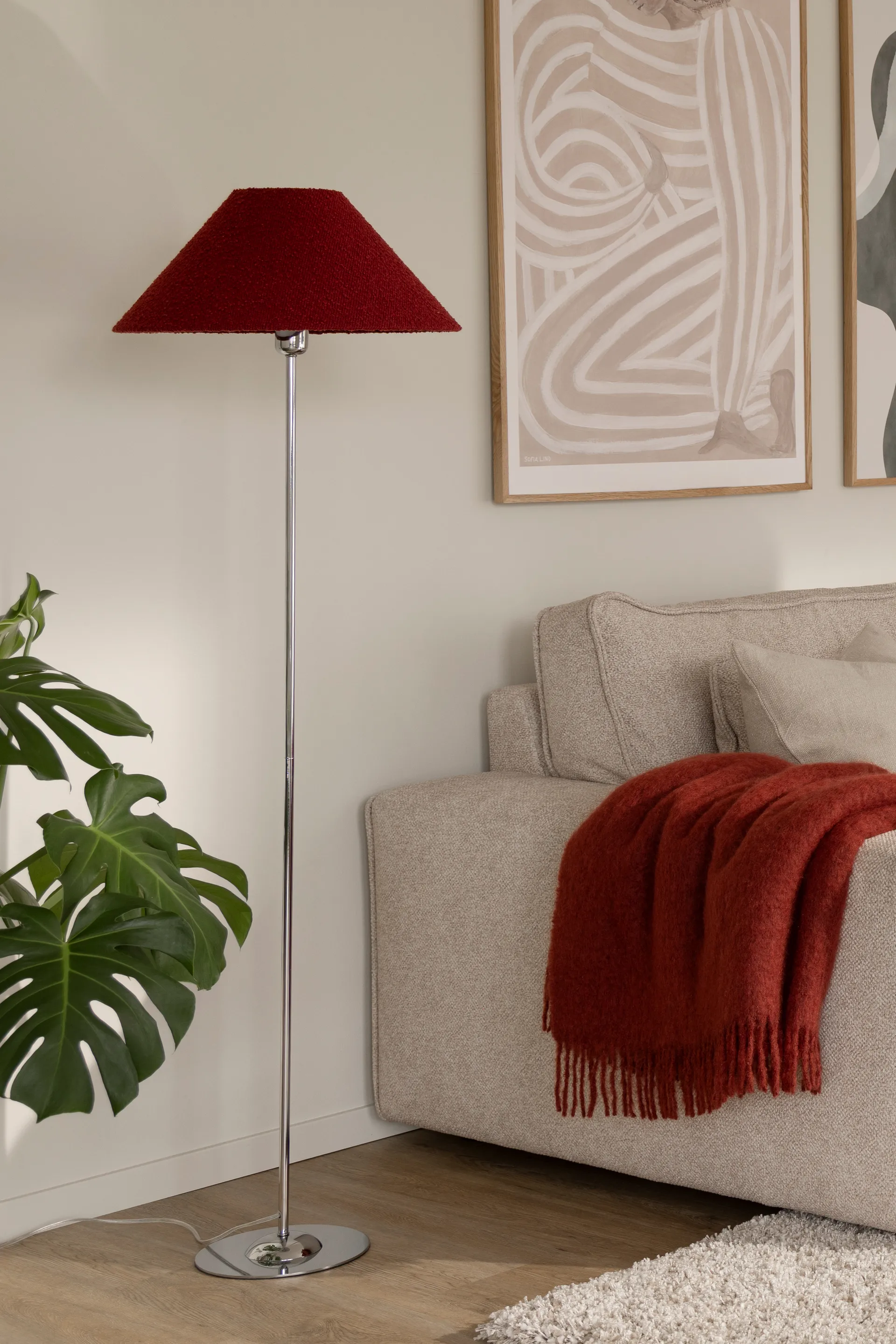 Iris gulvlampefod, Krom Globen Lighting