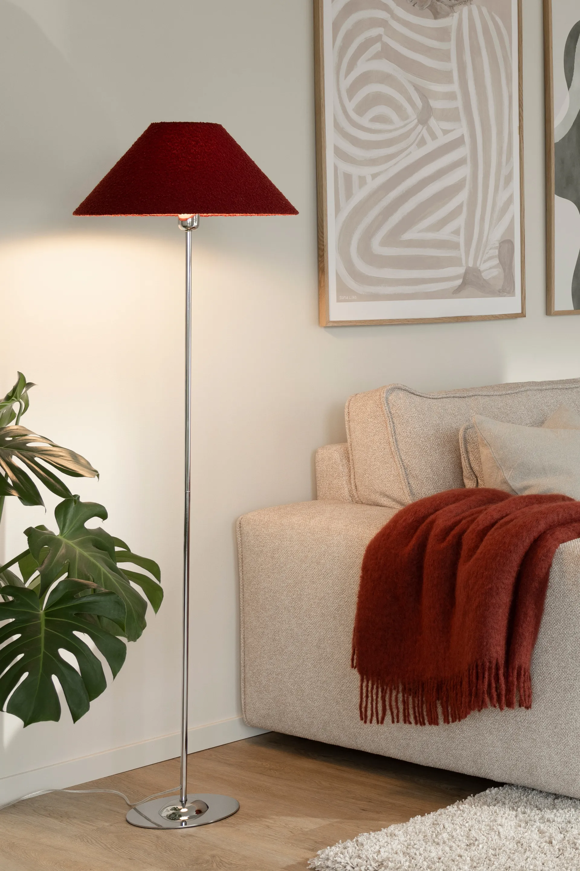 Iris gulvlampefod, Krom Globen Lighting