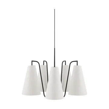 Lou pendel  - 5, hvid bouclé-sort, 67x67 cm - Globen Lighting