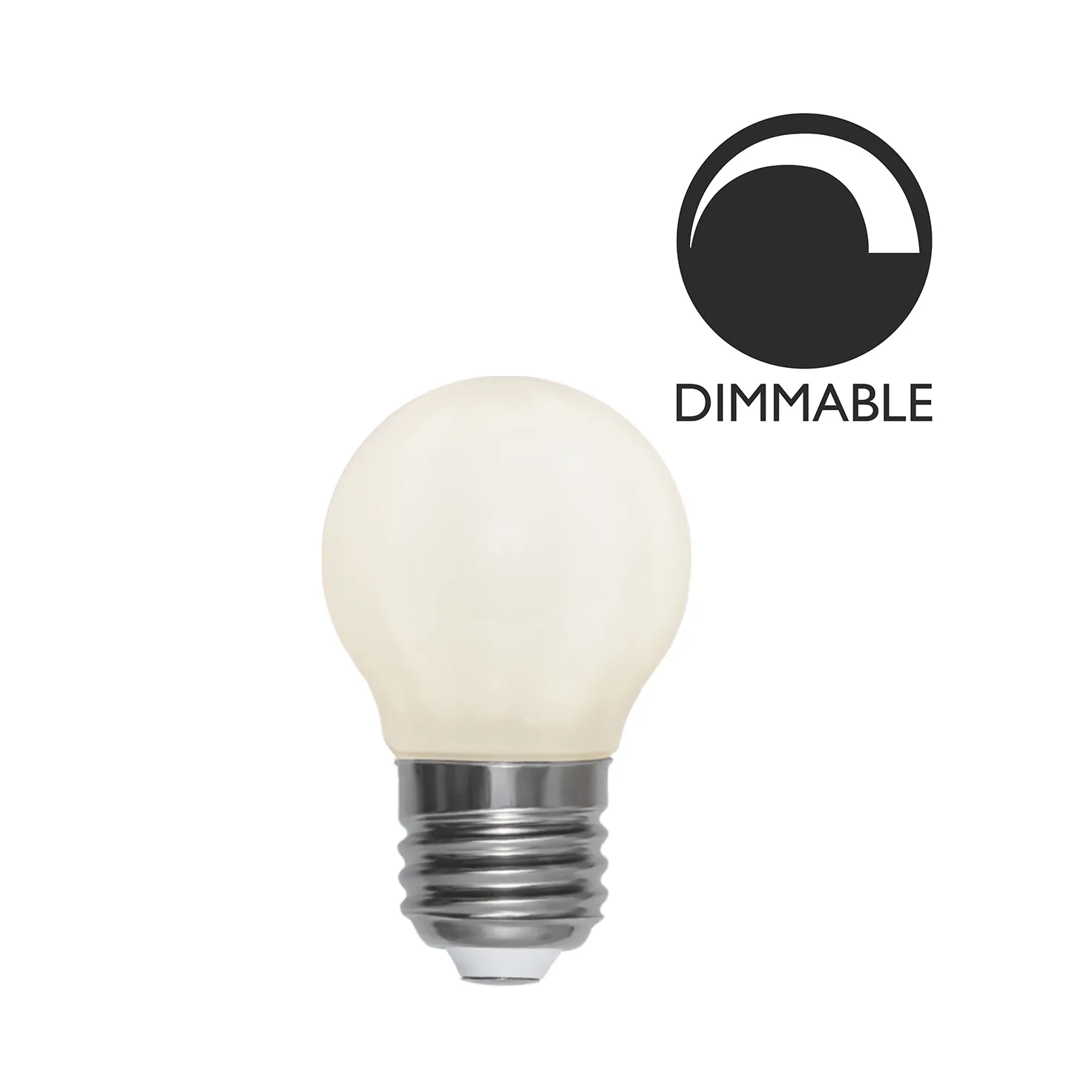 Lyskilde E27 LED-filament globe opal 45 mm, 5W Globen Lighting