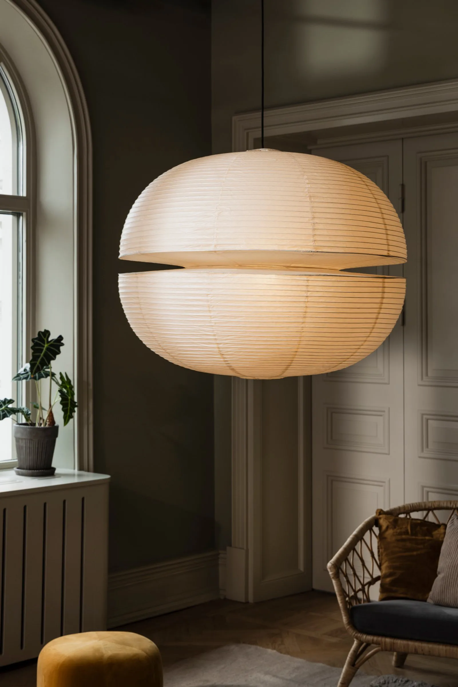 Mela lampeskærm, Beige, Ø80 cm Globen Lighting