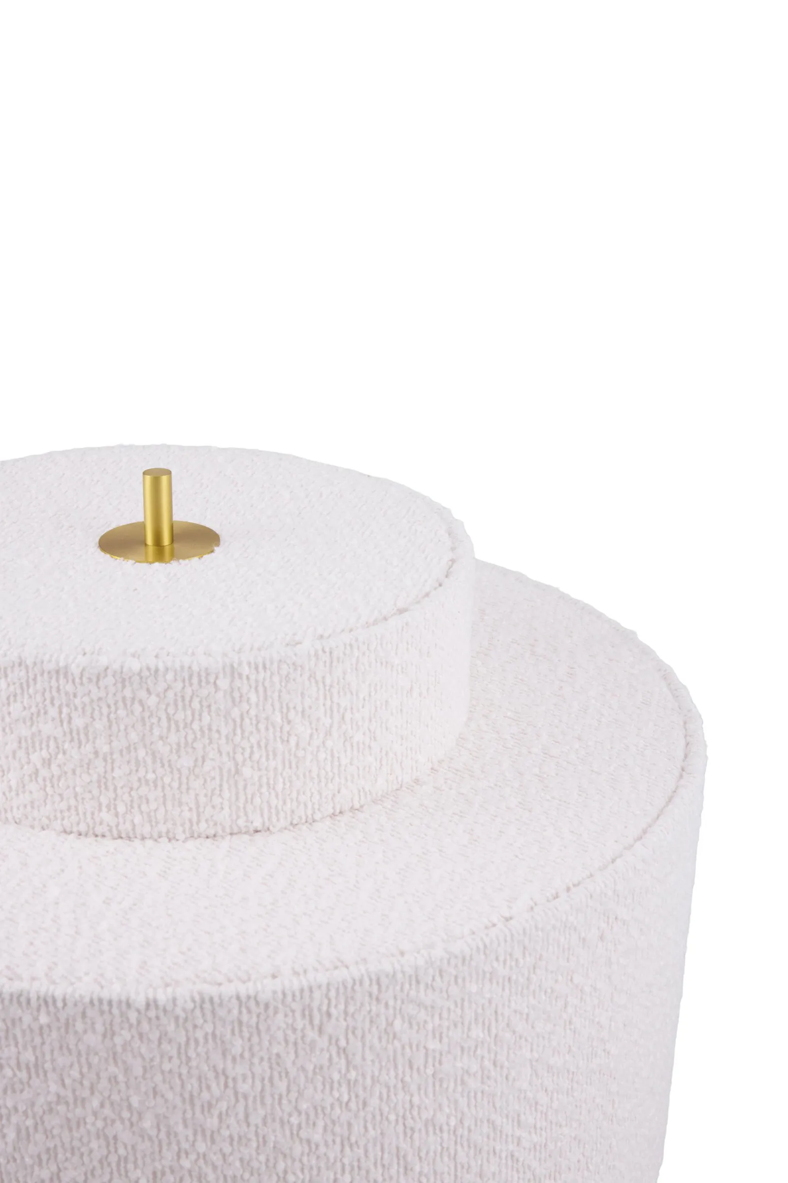 Noah gulvlampe, Hvid bouclé, Ø45x88 cm Globen Lighting