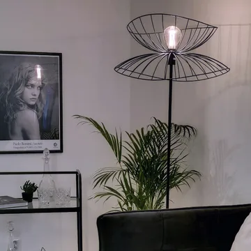 Ray gulvlampe - mat sort - Globen Lighting