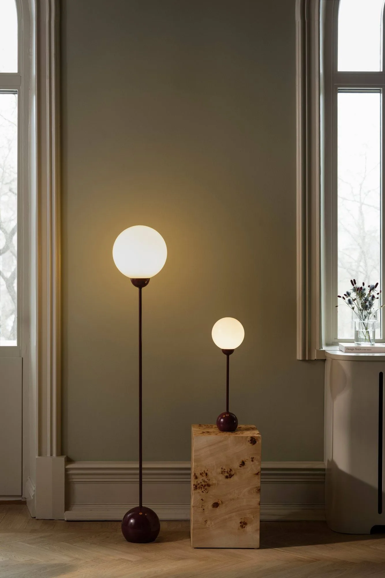 Ripley bordlampe, Burgundy (rød), 52 cm Globen Lighting